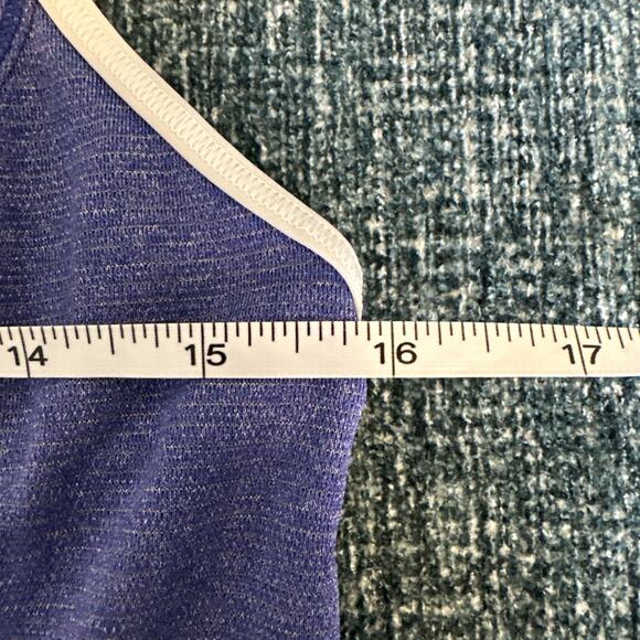 Lululemon Women’s Time To Sweat Tank Top My Race My Pace Running Gym Blue Size 6 - Picture 7 of 8